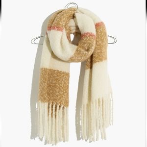 Madewell Brushed Scarf in Toffee Multi | Supersoft & Cozy | Neutral Tones